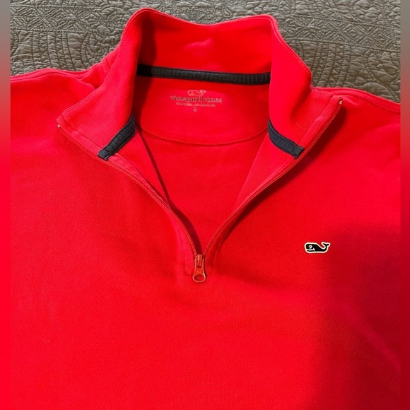 Vineyard Vines Quarter Zip Red Size Large - Picture 1 of 8